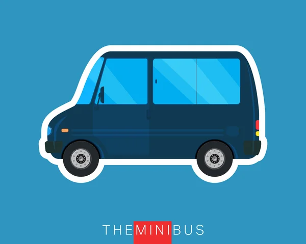 Mini bus aislado — Vector de stock