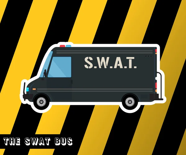 Swat ônibus da polícia —  Vetores de Stock