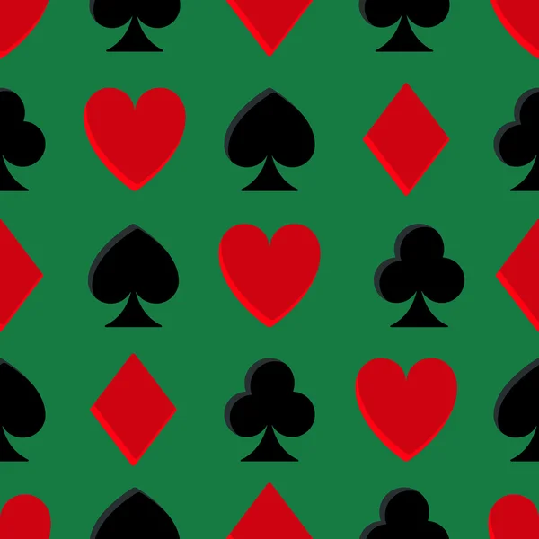 Casino poker seamless pattern — Stock Vector