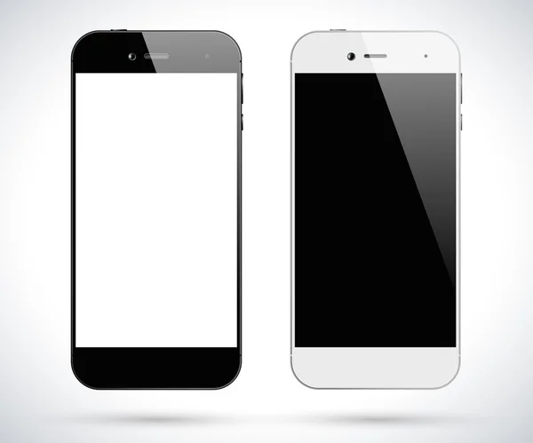 Black white smartphones — Stock Vector