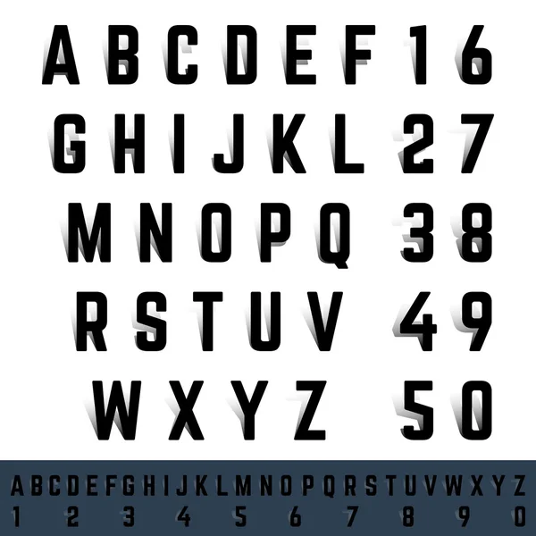 Πρότυπο σκιά αλφάβητο — Διανυσματικό Αρχείο