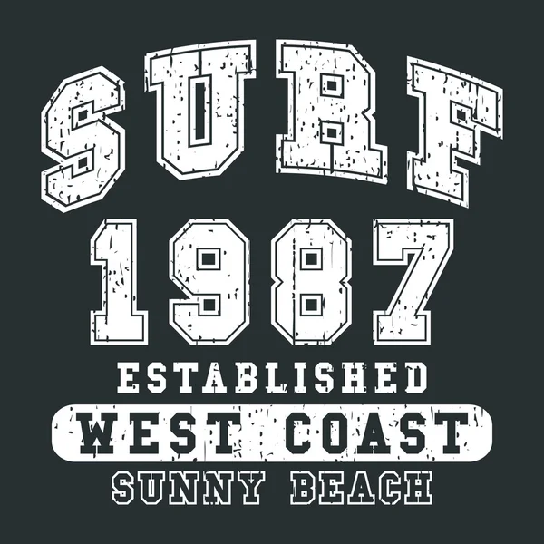 Vintage surf impresión — Archivo Imágenes Vectoriales