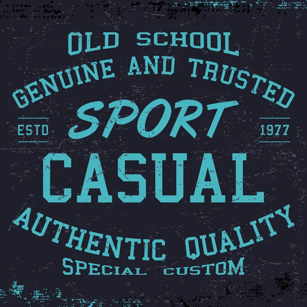 Deporte casual print — Vector de stock