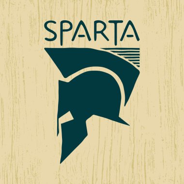 Spartan helmet logo clipart