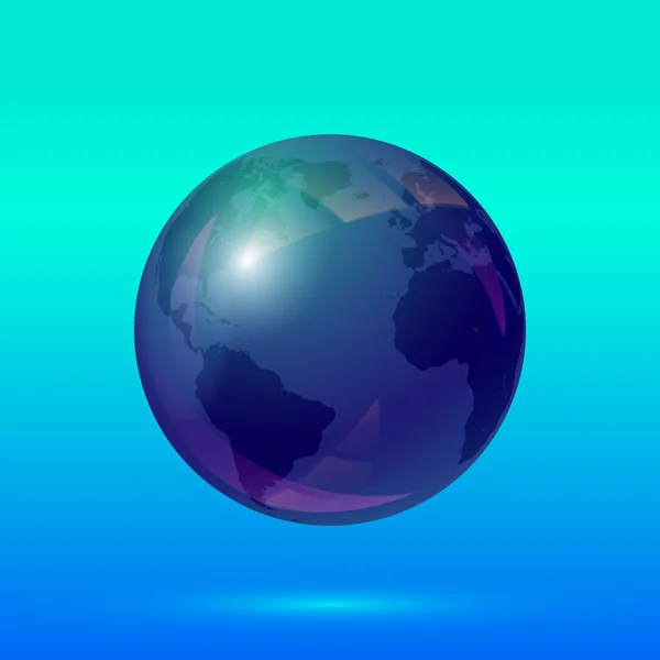 Globo icono de la tierra — Vector de stock