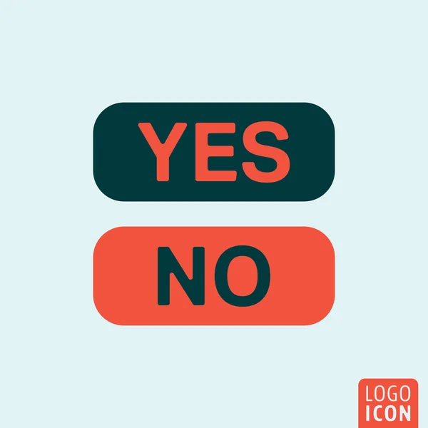 Button yes no — Stock Vector