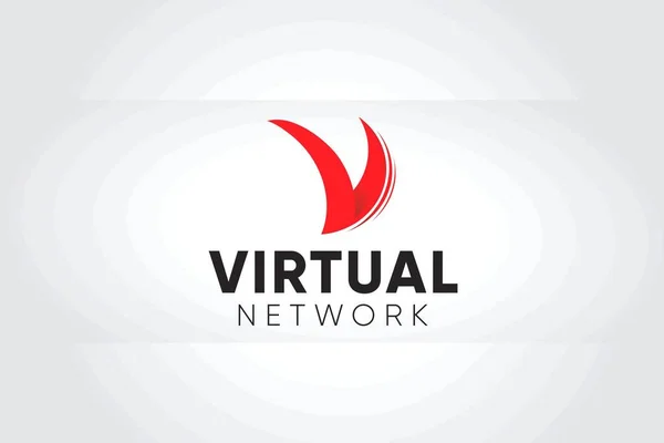 Logo Virtuální Síť — Stockový vektor