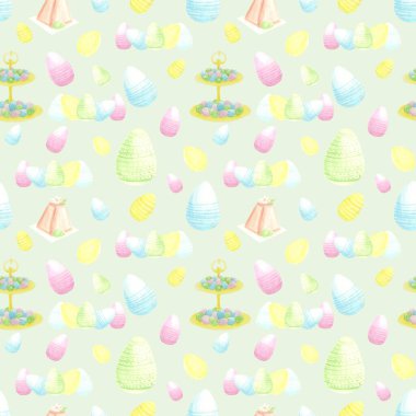 Paskalya tatili için şekerli şablon