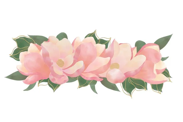 Elemento Para Decoração Produtos Impressos Feitos Flores Cor Rosa Borde — Fotografia de Stock
