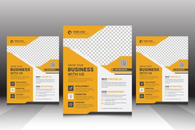 Sarı Şirket Flyer Şablon Tasarımı