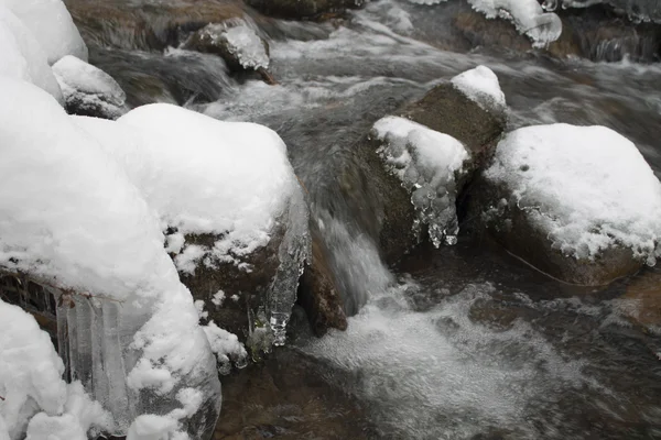 Ice floes in the river in winter Stock Photo