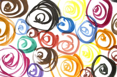 parlak sulu boya lekeleri