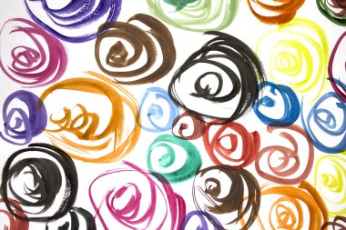 parlak sulu boya lekeleri