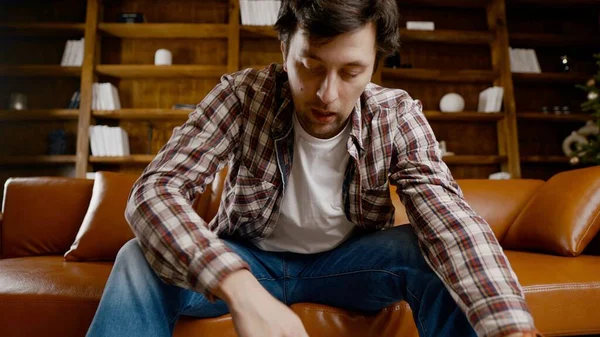 Young Male Alcoholic Requires Medical Psychological Help Man Addicted Alcohol — Stock Photo, Image