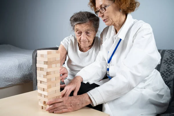 Terapia Demenziale Modo Giocoso Allenamento Delle Dita Abilità Motorie Costruire — Foto Stock