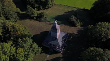 Luftbildaufnahme Bismarckturm Ben Starnberger See. Tarihsel Mimarlık, Alman İmparatorluğu, Kulturdenkmal ve Sehenswuerdigkeit.