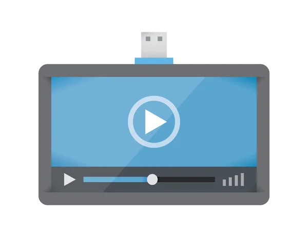 Memoria USB con display — Vettoriale Stock