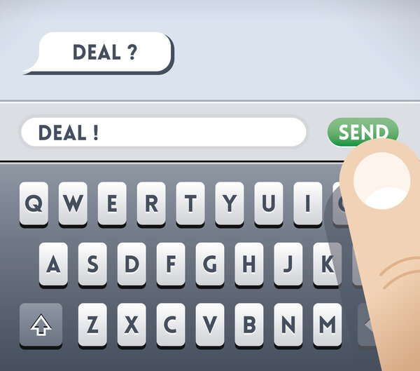 Сделка бизнес SMS сообщение
