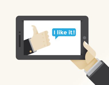 İşadamı el başparmak yukarıya hareketi ile.