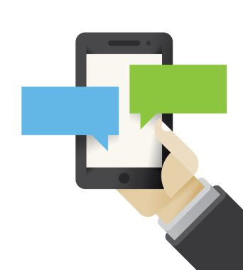 İşadamı el holding cep telefonu