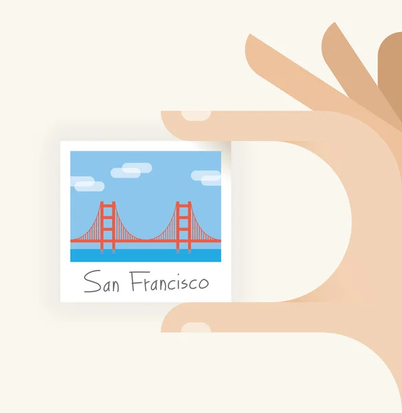 Photography of the Golden Gate bridge — Stock Vector