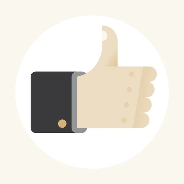 Businessman hand with thumbs up gesture. — Stock Vector