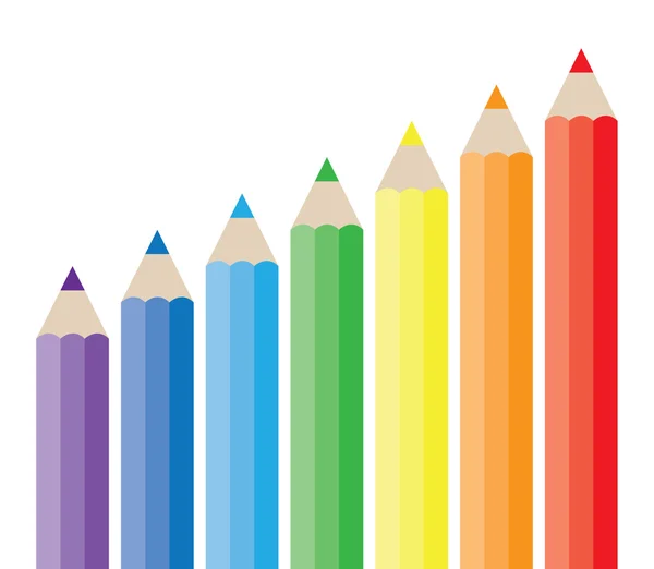 Set of colored pencil, a rainbow pencil near, vector illustratio Stock  Vector by ©aarrows 36903947
