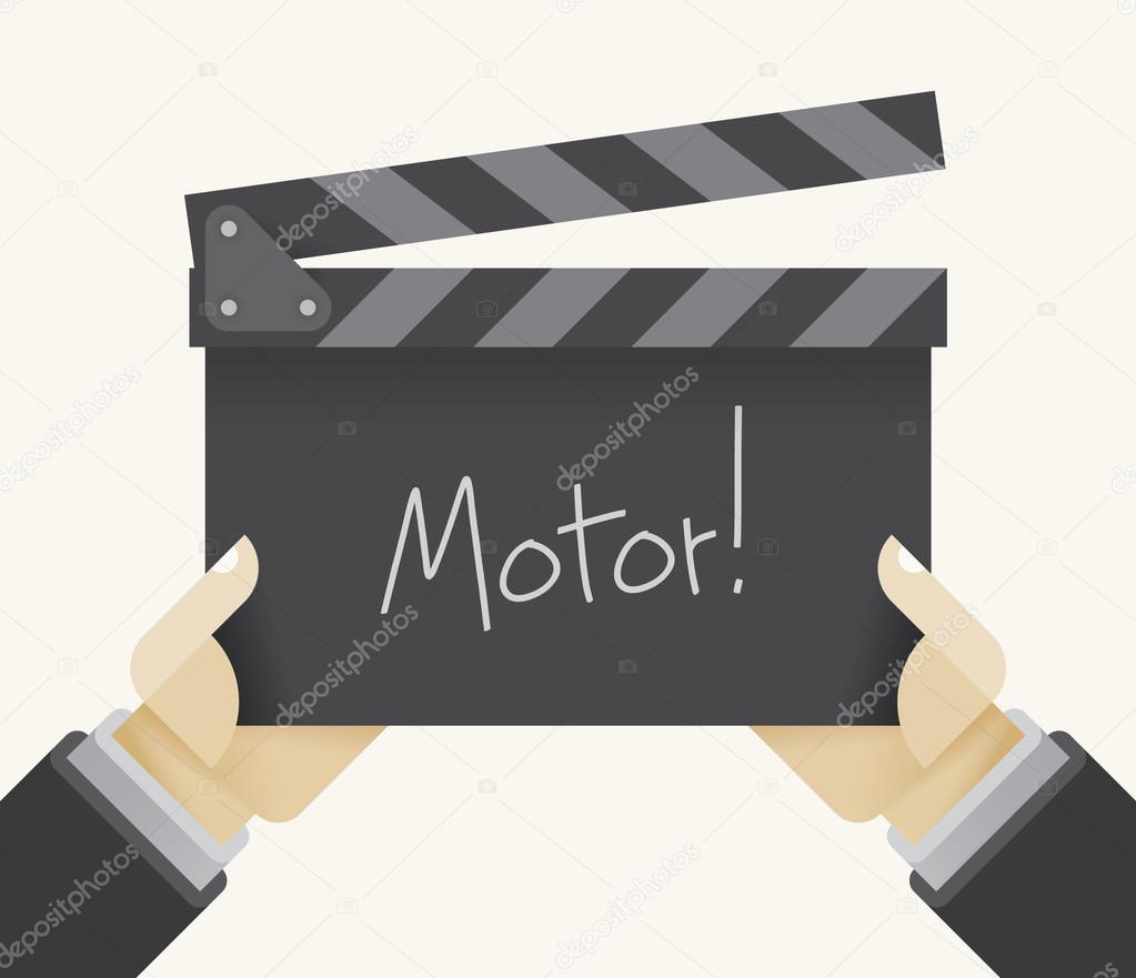 Movie clapper board with Motor!