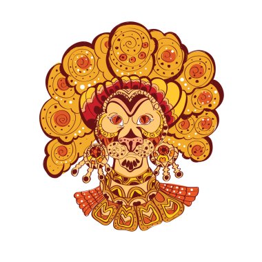 Dekoratif Afrika aslanı maskesi