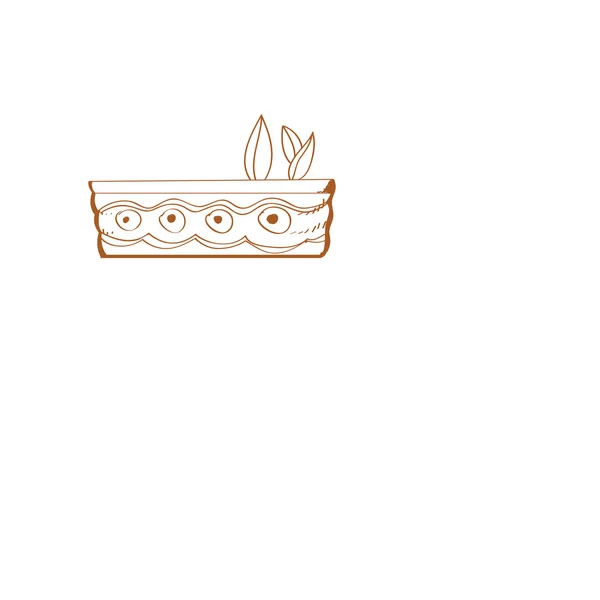 Pot de fleurs en céramique — Image vectorielle
