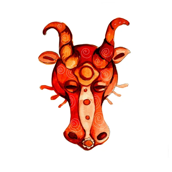 Toro africano rosso — Vettoriale Stock