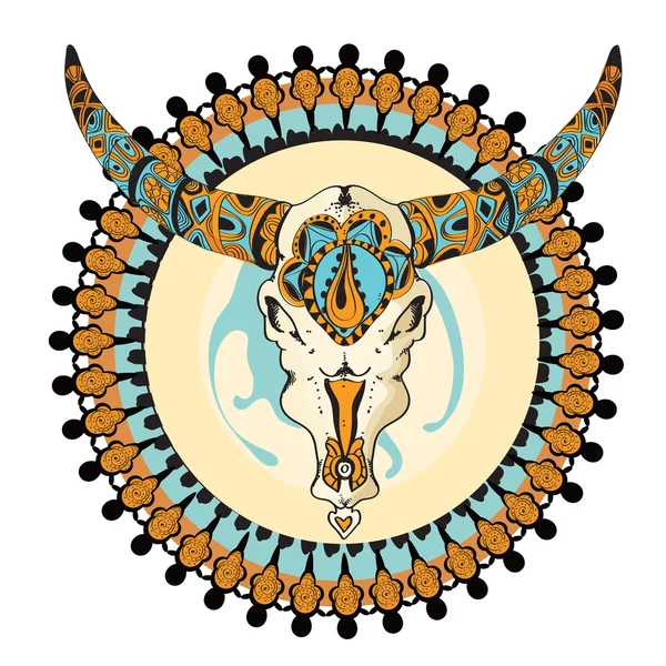 Χρωματιστά taurus zodiac ωροσκόπιο σήμα — Διανυσματικό Αρχείο