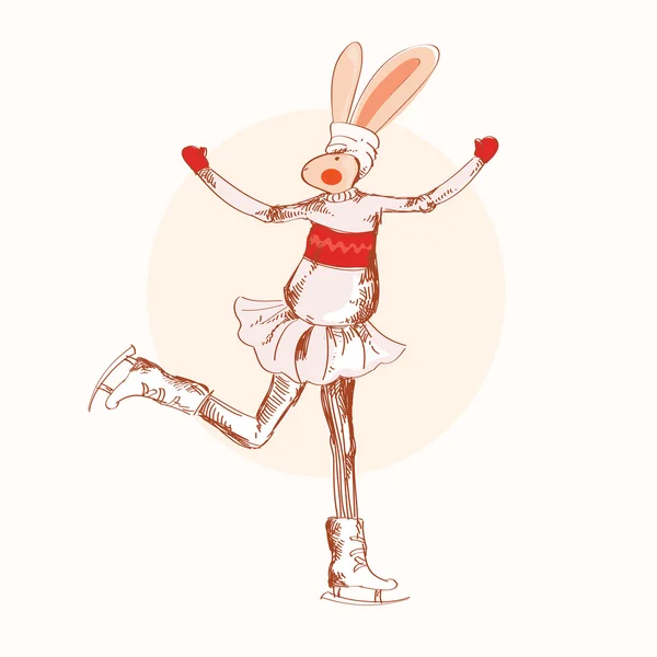 Hipster lapin animal — Image vectorielle