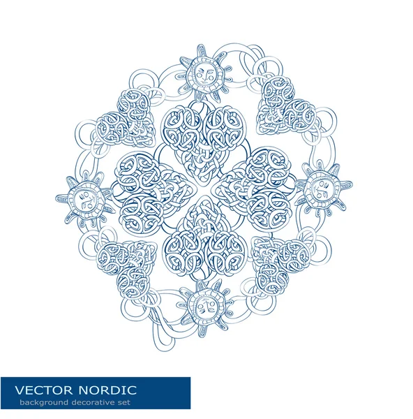 Scandinavian blue north set — Stock Vector