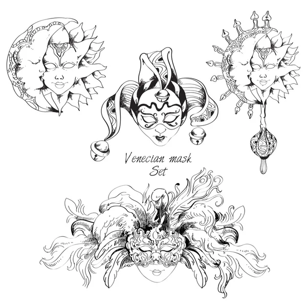 Venedik Maske dekorasyon set