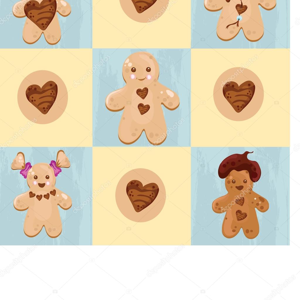 Gingerbread men set