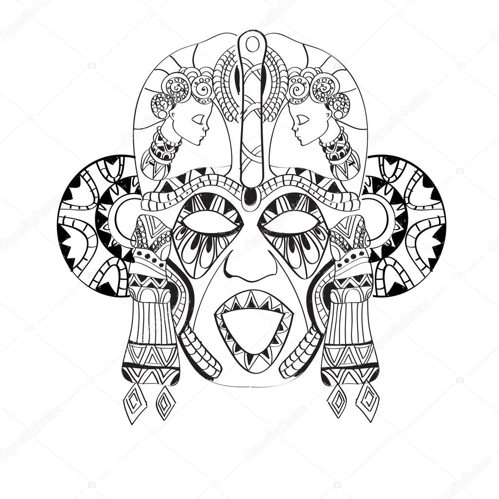 Decorative African mask — Stock Vector © Mariolana 69835081