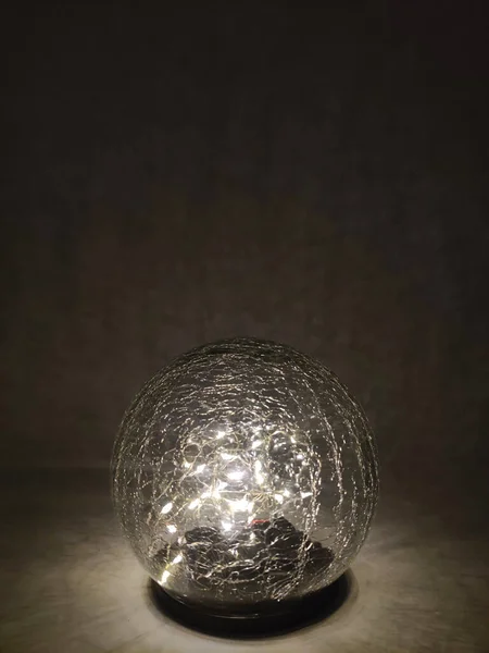 Globes Cristal Alimentés Par Énergie Solaire Pour Les Lumières Blanches — Photo