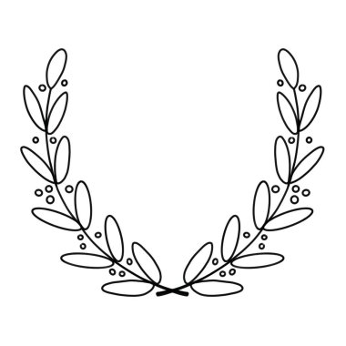 boyanmış defne çelengi siyah ve beyaz stili