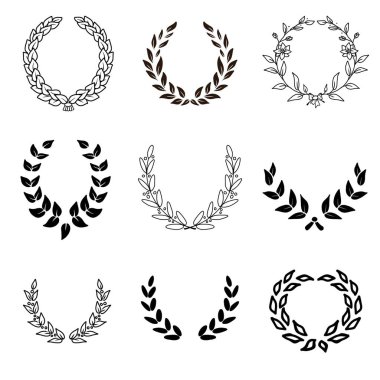 boyanmış defne çelengi siyah ve beyaz stili