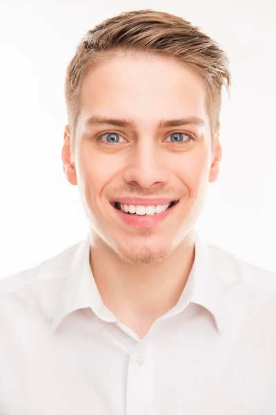 Close up portrait of young handsome businessman — Stock Photo, Image