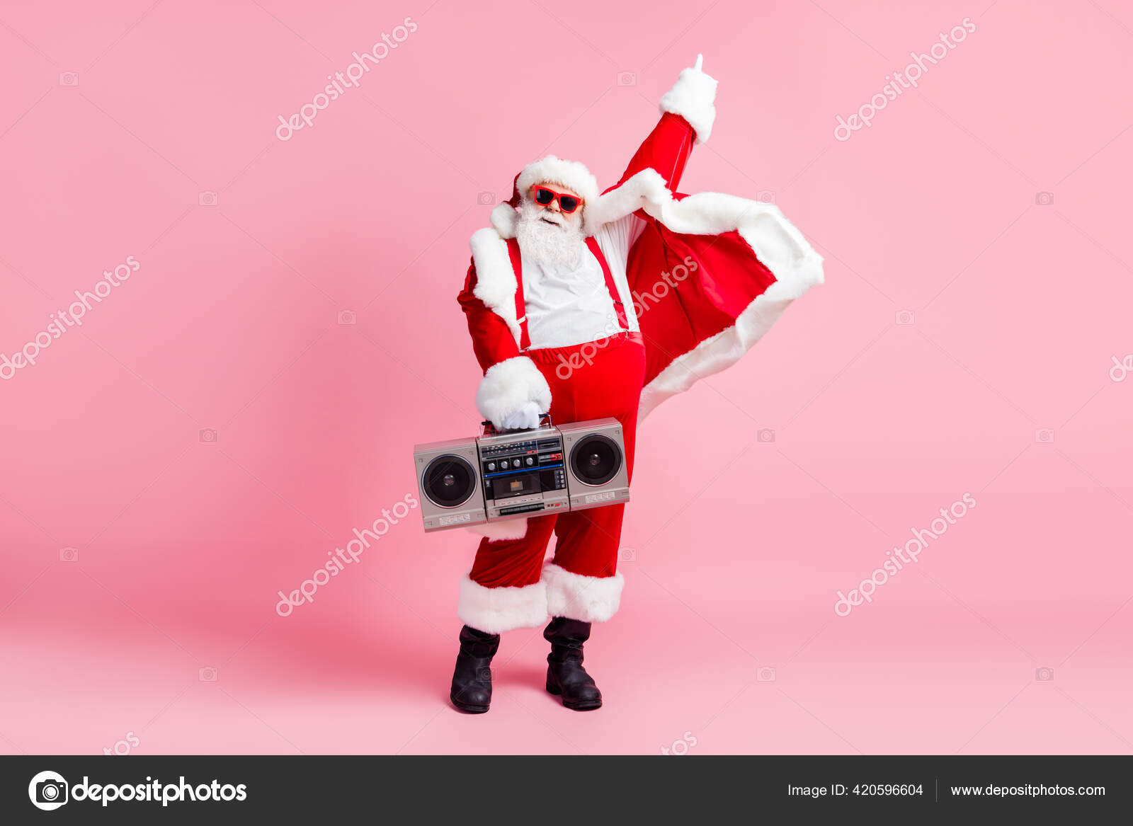 X-mas christmas disco party Full length photo cool funky