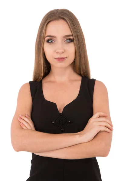 Selbstbewusste junge schöne Geschäftsfrau — Stockfoto