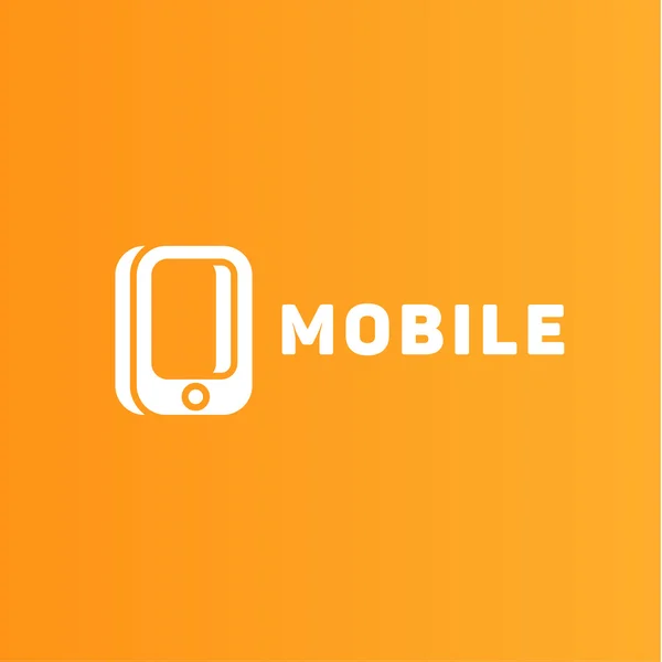 Mobiele telefoon afbeelding van het pictogram trend in logo — Stockvector