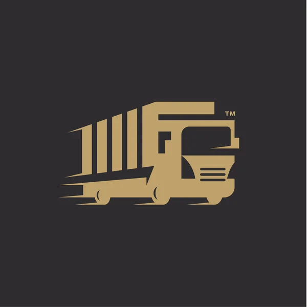 Signo de vector de camión para la tendencia de transporte y entrega — Vector de stock