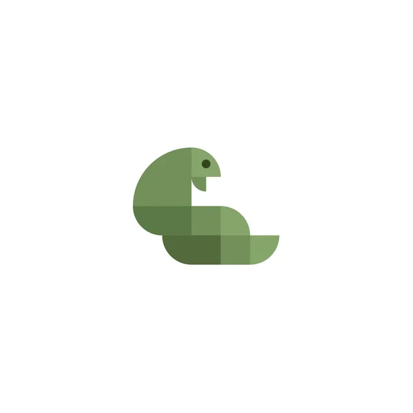 Cobra serpiente aislado fondo blanco logotipo iconos estilo construcción geometría cuadrícula proporciones Vector plano moderno diseño — Archivo Imágenes Vectoriales