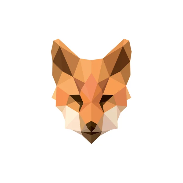 Fox polygone illustrations logos modernes design animal signe marque style de qualité supérieure — Image vectorielle