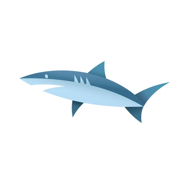 Requin aux couleurs bleues Illustration vectorielle d'un logo moderne animaux marins, style unique de qualité — Image vectorielle