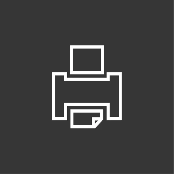 Logotipo da impressora ícones planos de design linear moderno —  Vetores de Stock