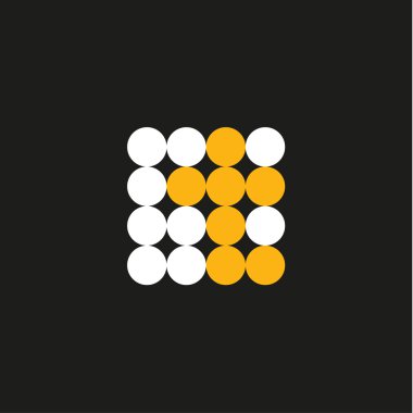 Soyutlama sarı vektör düz stil, modern minimalizm içine işareti